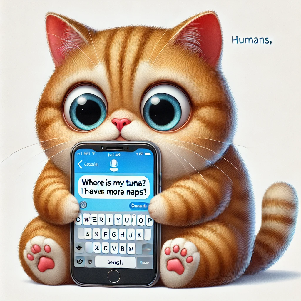 DALLE_2024-09-03_17_33_00_-_A_humorous_and_cute_cat_sitting_with_a_smartphone_typing_a_text_message_in_English__The_cat_is_orange_with_big_expressive_eyes_slightly_exaggerated.webp